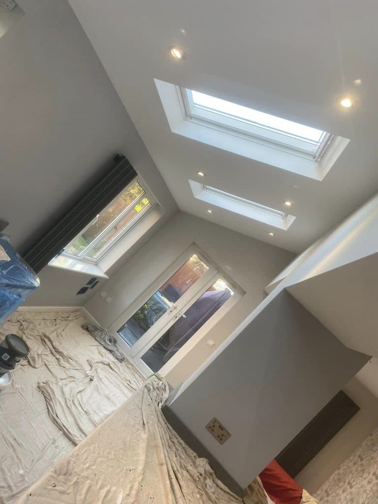 Interior painting project in Derby showing attention to detail